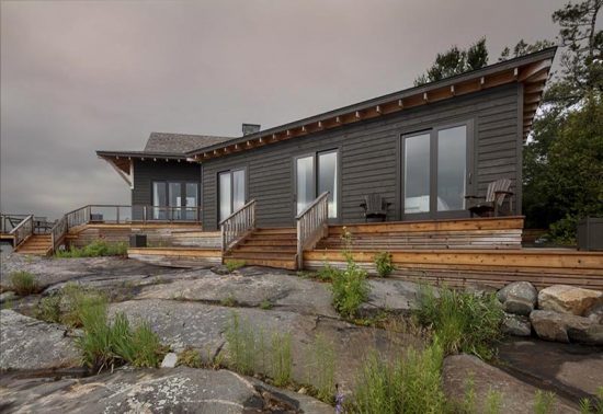Normerica Timber Frame, Architects & Builders, Collaboration, Lakeside Cottage, Georgian Bay, Exterior