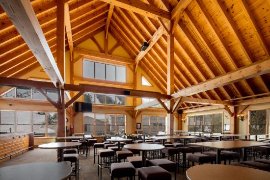 Normerica Timber Frame, Commercial Project, Craigleith Ski Club, Ski Resort, Collingwood, Ontario, Interior, Hill View