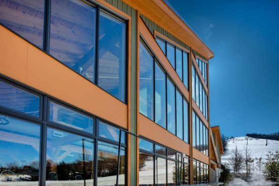 Normerica Timber Frames, Commercial Projects, Blue Mountain South Lodge, Exterior, Collingwood, Ontario, Ski Resort, Clubhouse