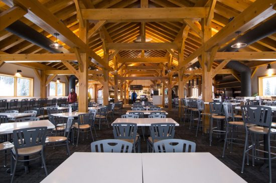 Normerica Timber Frames, Commercial Project, Sun Peaks Resort, Mid Mountrain Lodge, Ski Resort, Sun Peaks, British Columbia, Interior