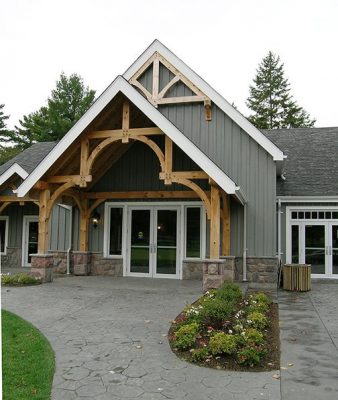 Normerica Timber Frames, Commercial Projects, Windermere Golf & Country Club, Muskoka, Ontario, Golf Clubhouse, Exterior