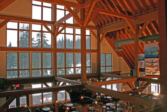 Normerica Timber Frame, Commercial Project, Cypress Mountain Day Lodge, Ski Resort, West Vancouver, British Columbia, Interior