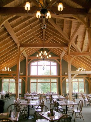 Normerica Timber Frames, Commercial Projects, Windermere Golf & Country Club, Muskoka, Ontario, Golf Clubhouse, Exterior