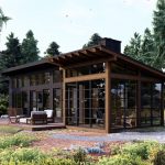 Timber Frame Cottage Designs Plans | The Bayfield 3945 | Normerica | Exterior, Back, Porch