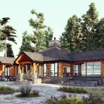 Timber Frame Homes Bungalow Plans | The Britt 3954 | Normerica | Exterior, Rear, Porch