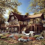log home style timber frame house plans