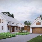 Modern Farm House Plans Kettleby 4001 Exterior, Front, Garage | Normerica Timber Frame Homes