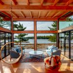 Georgian Bay Cottage, Interior, Living Room View, Normerica Timber Homes